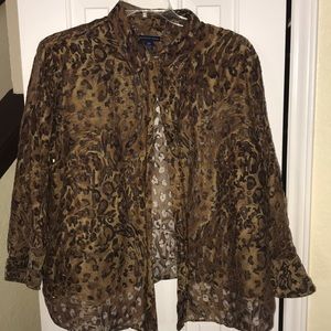 Cheetah print blouse